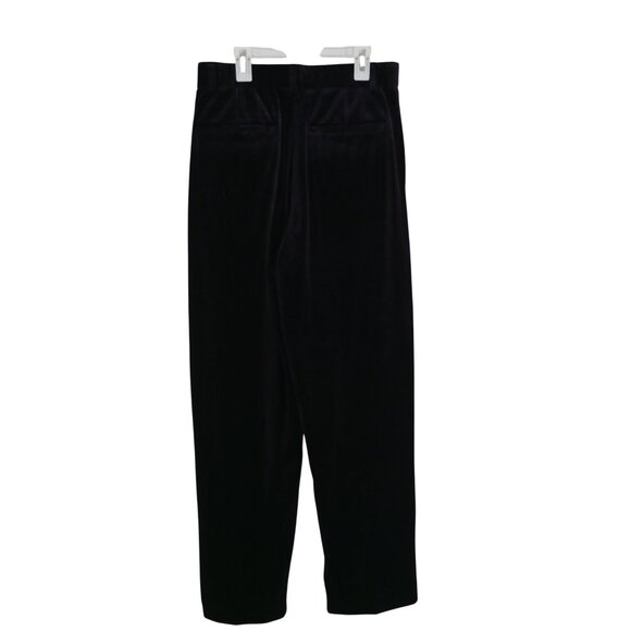 Zara Pants Velvet Wide-Leg Trousers With Side & Back Pockets Size S Purple women - Picture 9 of 13